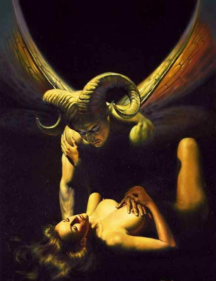 mroczny anioł demon zmora nocna