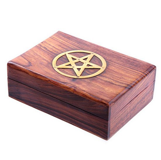 szkatułka, pudełko z pentagramem